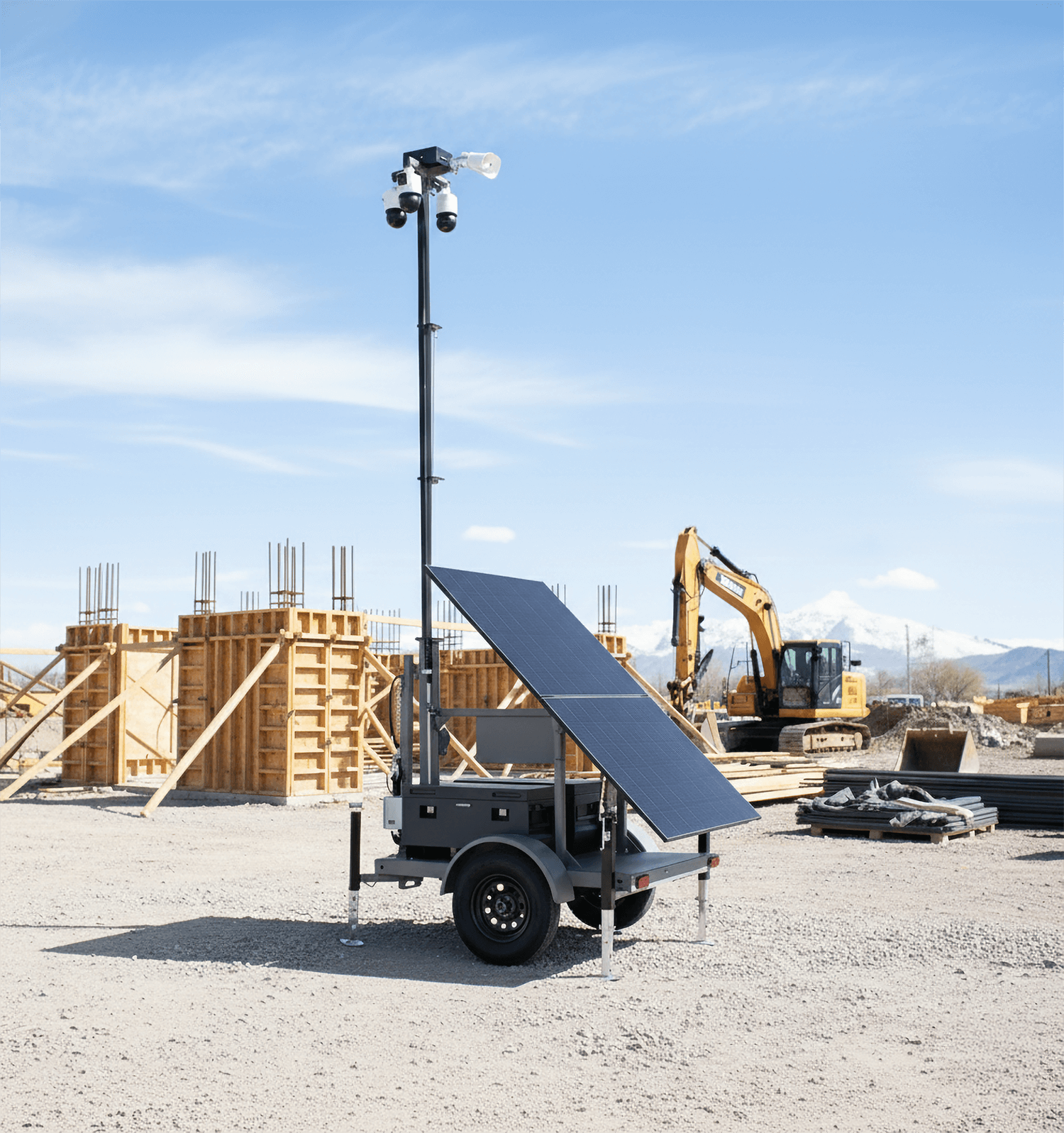First Class Security mobile surveillance trailer deployed at a Middle Tennessee property